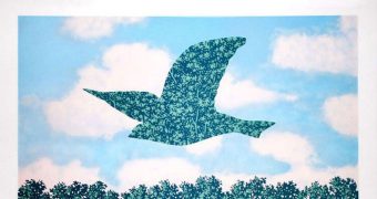 پرندگان در حال پرواز در آثار ماگریت